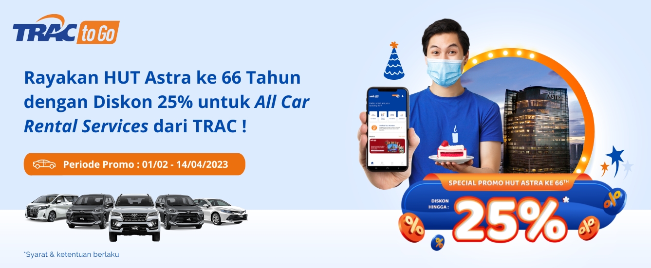 Meriahkan 66 Tahun Astra, Rental Mobil Diskon 25
