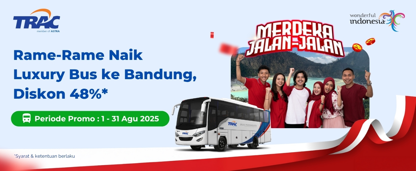 Liburan ke Bandung Sewa Bus Luxury TRAC Diskon 48%