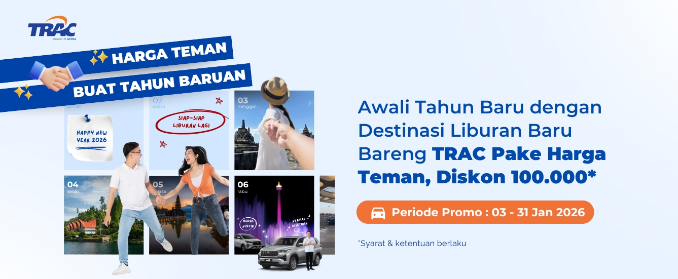 Spesial Awal Tahun, Rental Mobil TRAC Diskon Rp100,000